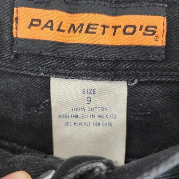 Vintage Palmetto's Cotton High Rise Bermuda Black Denim Shorts Junior's 9 - 2149 - Picture 5 of 7